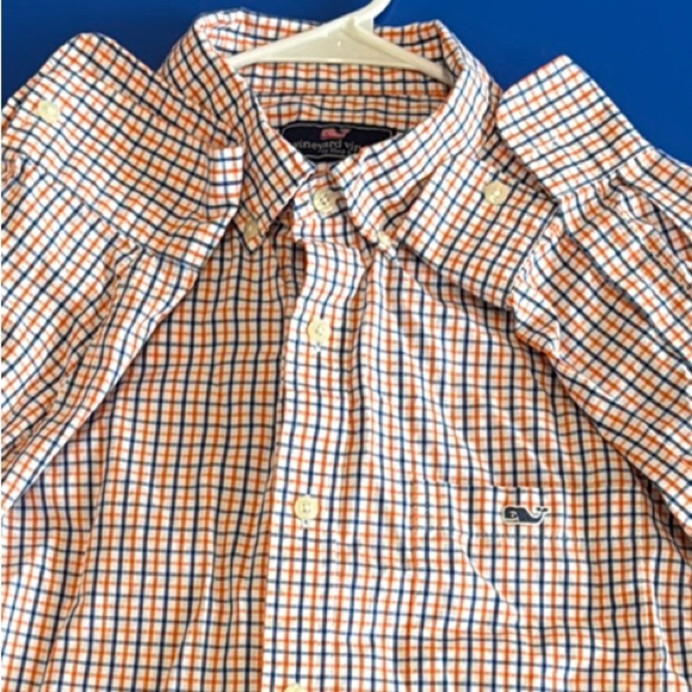 Orange & Blue Checkered Shirt